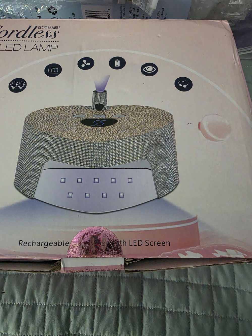 Rechargeable LED Lamp For Nails- Pink